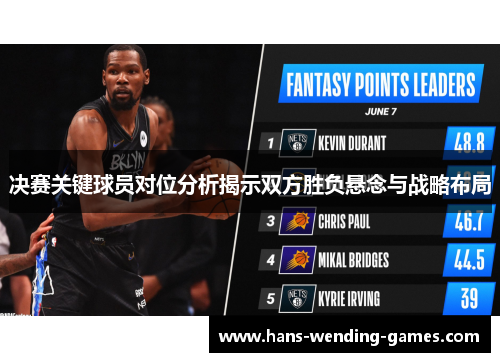 决赛关键球员对位分析揭示双方胜负悬念与战略布局